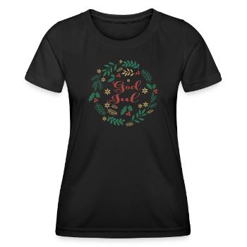 Merry Christmas T-Shirt God Jul Merry Christmas - Women's Functional T-Shirt - black - Front - AI Model Female 172 light (172cm)