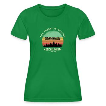 Reichelsheim Odenwald Design - Frauen Funktions-T-Shirt - Kelly Green - Vorne - AI Model Female 172 dark (172cm)