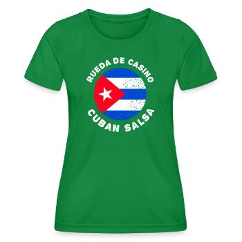 Rueda de Casino - Cuban Salsa - Frauen Funktions-T-Shirt - Kelly Green - Vorne - AI Model Female 172 dark (172cm)