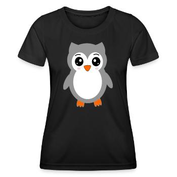 Hibou lapone - T-shirt sport Femme - noir - Devant - AI Model Female 172 light (172cm)