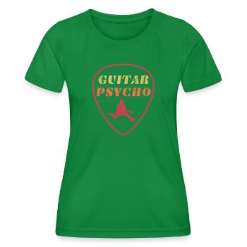 Gitarre Psycho - Frauen Funktions-T-Shirt - Kelly Green - Vorne - AI Model Female 172 dark (172cm)