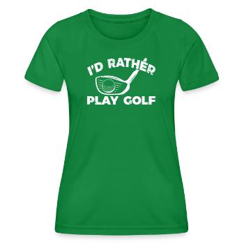 Golf Fan - Frauen Funktions-T-Shirt - Kelly Green - Vorne - AI Model Female 172 dark (172cm)
