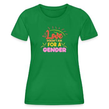 Lgbt Statement Gleichgeschlechtliche Partnerschaft - Frauen Funktions-T-Shirt - Kelly Green - Vorne - AI Model Female 172 dark (172cm)