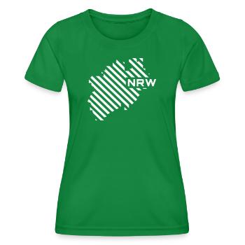 NRW Karte - Frauen Funktions-T-Shirt - Kelly Green - Vorne - AI Model Female 172 dark (172cm)