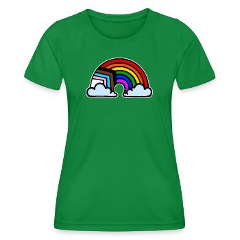 Right-wing homosexual Lgbt rainbow homosexual - Women's Functional T-Shirt - kelly green - Front - AI Model Female 172 dark (172cm)