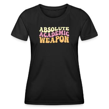 Studenten Absolute Academic Weapon - Frauen Funktions-T-Shirt - Schwarz - Vorne - AI Model Female 172 light (172cm)