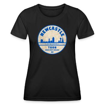 Newcastle Toon Skyline Badge - Women's Functional T-Shirt - black - Front - AI Model Female 172 light (172cm)