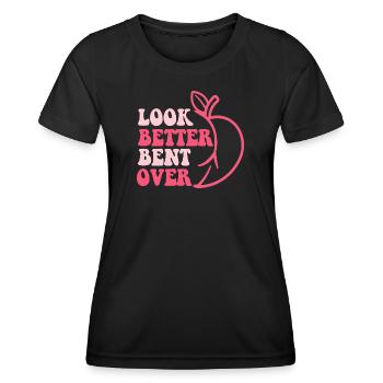 Design mit Obst und Motivationstext - Frauen Funktions-T-Shirt - Schwarz - Vorne - AI Model Female 172 light (172cm)