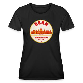 Bern Retro Stamp Federal City - Women's Functional T-Shirt - black - Front - AI Model Female 172 light (172cm)