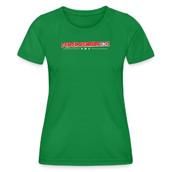 Feuerwehrmann Statement Brandschutz Feuerwehr - Frauen Funktions-T-Shirt - Kelly Green - Vorne - AI Model Female 172 dark (172cm)