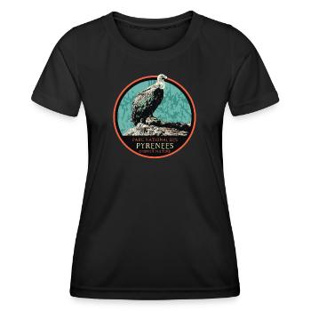 Geier im Pyrenäen-Nationalpark - Frauen Funktions-T-Shirt - Schwarz - Vorne - AI Model Female 172 light (172cm)
