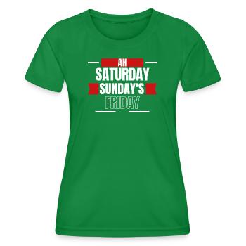Ah Weekend Days Mashup Tee - Women's Functional T-Shirt - kelly green - Front - AI Model Female 172 dark (172cm)