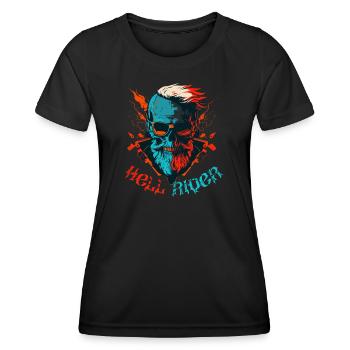 Hell Rider Skull - Women's Functional T-Shirt - black - Front - AI Model Female 172 light (172cm)