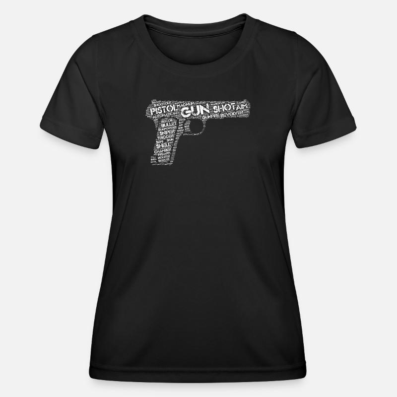 Pistol Gun - Women's Functional T-Shirt - black