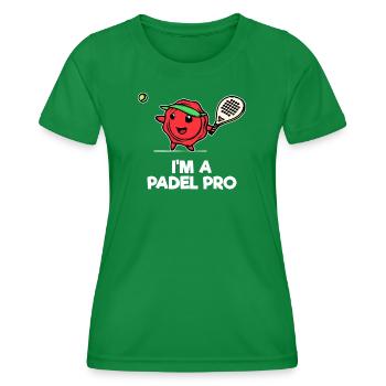 Padel-Tennis Sport Spieler Racket Ball Statement - Frauen Funktions-T-Shirt - Kelly Green - Vorne - AI Model Female 172 dark (172cm)