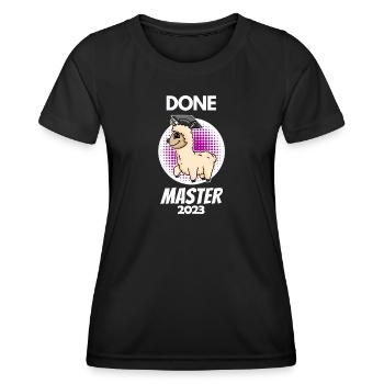 Master 2023 - Master terminé - T-shirt sport Femme - noir - Devant - AI Model Female 172 light (172cm)