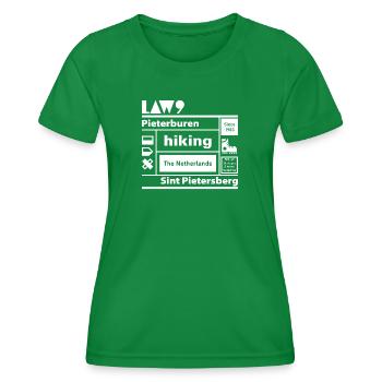 LAW 9 l Pieterburen l Sint Pietersberg l weiß - Frauen Funktions-T-Shirt - Kelly Green - Vorne - AI Model Female 172 dark (172cm)