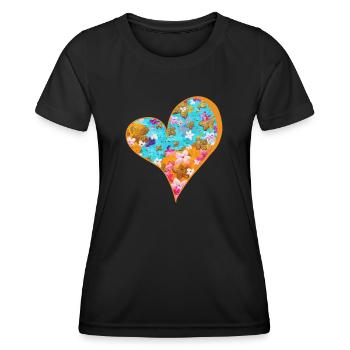 FrühlingsBlüten - Sonja Ariel von Staden - Frauen Funktions-T-Shirt - Schwarz - Vorne - AI Model Female 172 light (172cm)