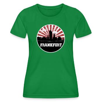 Frankfurt Skyline Home Game - Women's Functional T-Shirt - kelly green - Front - AI Model Female 172 dark (172cm)