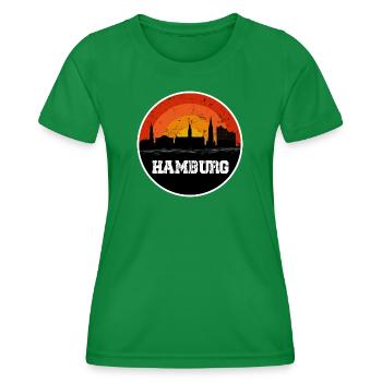 Hamburg Skyline Original - T-shirt sport Femme - vert - Devant - AI Model Female 172 dark (172cm)