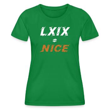 69=schön in römischen Ziffern - Frauen Funktions-T-Shirt - Kelly Green - Vorne - AI Model Female 172 dark (172cm)