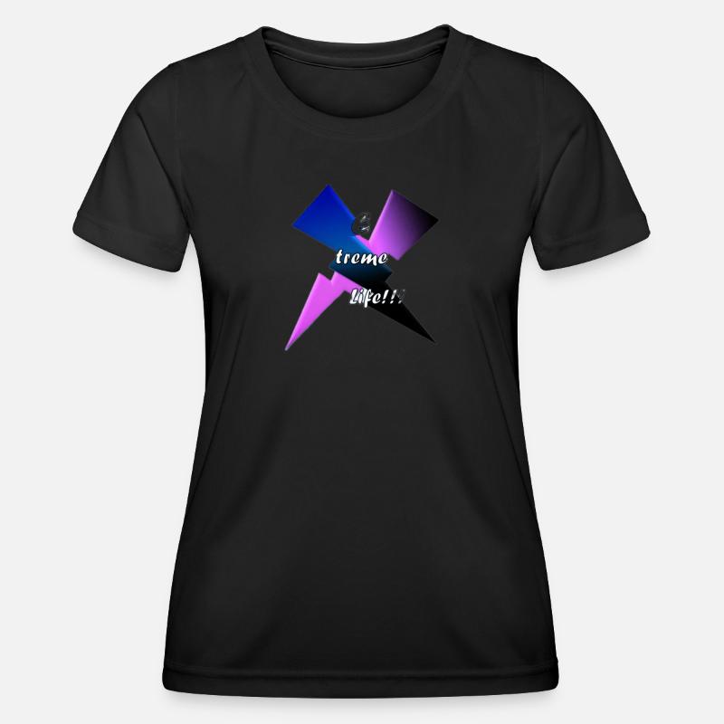 EXTREMES LEBEN - Frauen Funktions-T-Shirt - Schwarz
