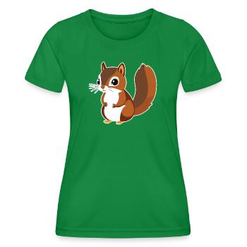 Eichhörnchen - Frauen Funktions-T-Shirt - Kelly Green - Vorne - AI Model Female 172 dark (172cm)