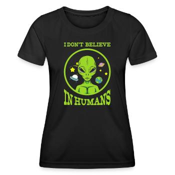 ovni, soucoupe volante, UFO - T-shirt sport Femme - noir - Devant - AI Model Female 172 light (172cm)