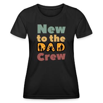 New to the DAD CREW - Frauen Funktions-T-Shirt - Schwarz - Vorne - AI Model Female 172 light (172cm)