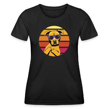Sunhound Retro Shade - Women's Functional T-Shirt - black - Front - AI Model Female 172 light (172cm)