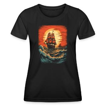 Sea Yacht - Women's Functional T-Shirt - black - Front - AI Model Female 172 light (172cm)