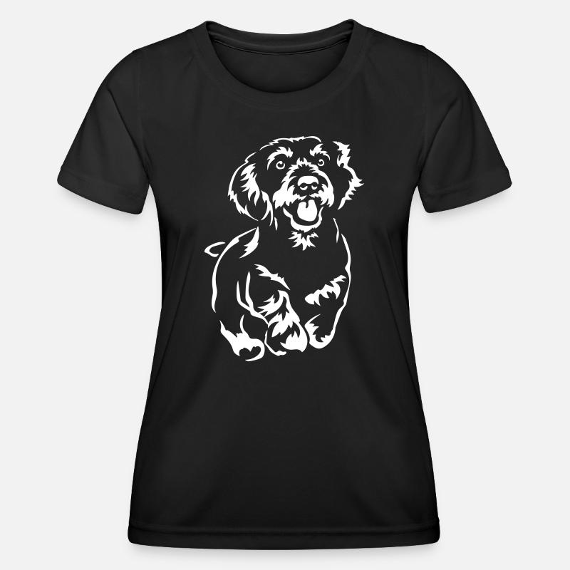 Dachshund "Black Edition" - Women's Functional T-Shirt - black