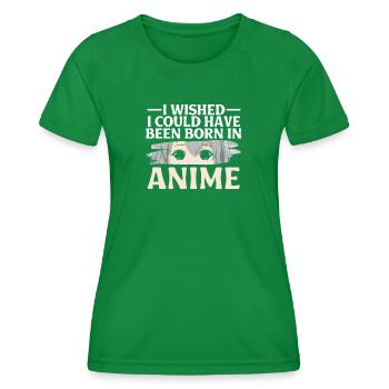 Anime Serien Design - Frauen Funktions-T-Shirt - Kelly Green - Vorne - AI Model Female 172 dark (172cm)