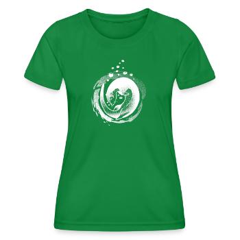 Otter Spell Invert - Women's Functional T-Shirt - kelly green - Front - AI Model Female 172 dark (172cm)