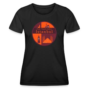 Landmarks of Istanbul - Women's Functional T-Shirt - black - Front - AI Model Female 172 light (172cm)