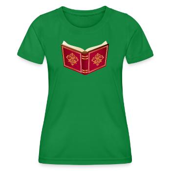 offenes rotes Buch für Santa Claus und Weihnachten - Frauen Funktions-T-Shirt - Kelly Green - Vorne - AI Model Female 172 dark (172cm)