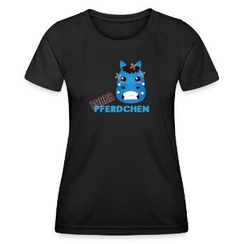 ! Brrr Pferdchen - Winter Pony - Frauen Funktions-T-Shirt - Schwarz - Vorne - AI Model Female 172 light (172cm)