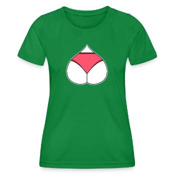 Arsch Herz Liebe - Frauen Funktions-T-Shirt - Kelly Green - Vorne - AI Model Female 172 dark (172cm)