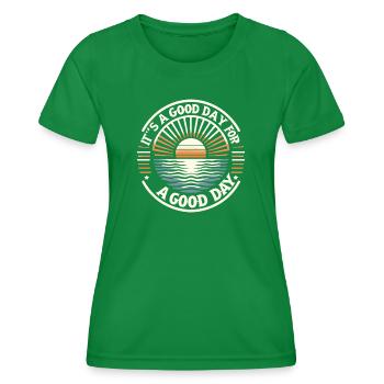 C’est une bonne journée pour une bonne journée - Summer Retro - T-shirt sport Femme - vert - Devant - AI Model Female 172 dark (172cm)