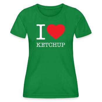 J’ADORE LE KETCHUP - T-shirt sport Femme - vert - Devant - AI Model Female 172 dark (172cm)