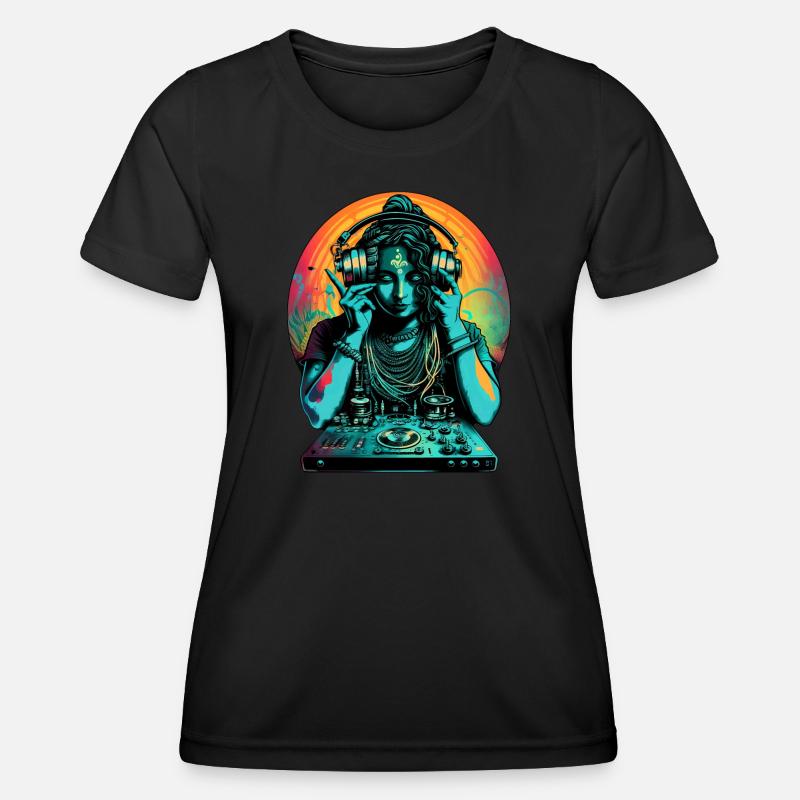 Goddess DJ - Women's Functional T-Shirt - black