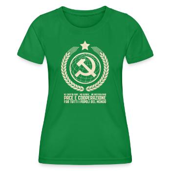 Communist Internationalism - Women's Functional T-Shirt - kelly green - Front - AI Model Female 172 dark (172cm)