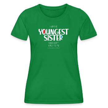Jüngste Schwester - Frauen Funktions-T-Shirt - Kelly Green - Vorne - AI Model Female 172 dark (172cm)