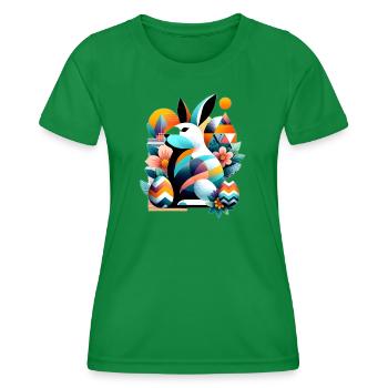 Modern Easter Graphics - Women's Functional T-Shirt - kelly green - Front - AI Model Female 172 dark (172cm)