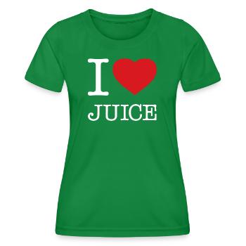 I LOVE JUICE - Frauen Funktions-T-Shirt - Kelly Green - Vorne - AI Model Female 172 dark (172cm)