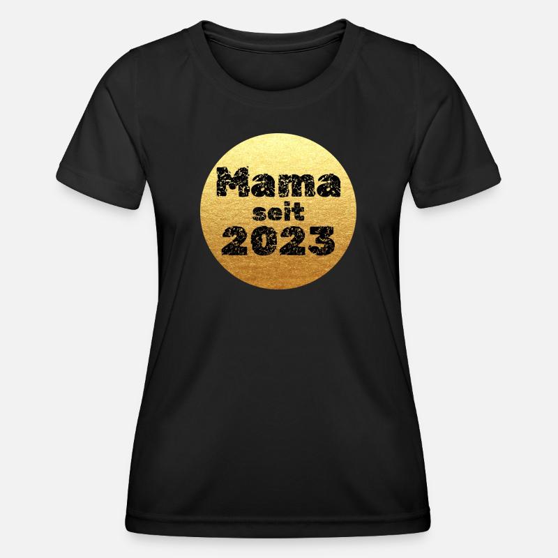 Mom since 2023 - Women's Functional T-Shirt - black