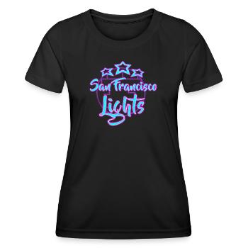 Neon San Francisco Lights Design - Women's Functional T-Shirt - black - Front - AI Model Female 172 light (172cm)