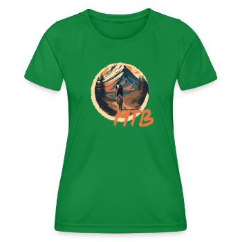 Mountainbike - Frauen Funktions-T-Shirt - Kelly Green - Vorne - AI Model Female 172 dark (172cm)