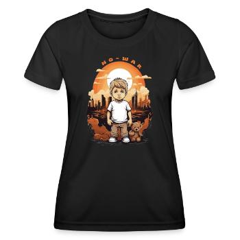 No war ! - Women's Functional T-Shirt - black - Front - AI Model Female 172 light (172cm)
