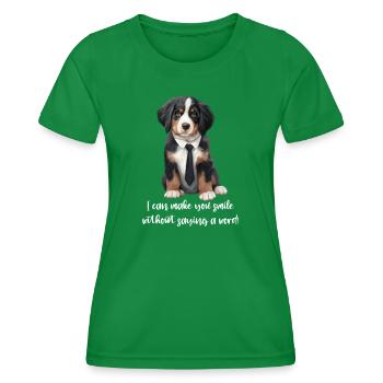 Bouvier bernois - T-shirt sport Femme - vert - Devant - AI Model Female 172 dark (172cm)